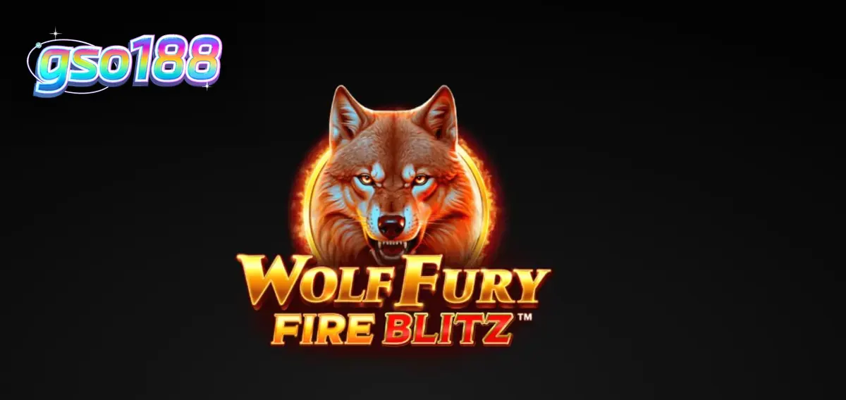 Tampilan visual mesin slot Wolf Fury Fire Blitz dengan simbol buah dan serigala
